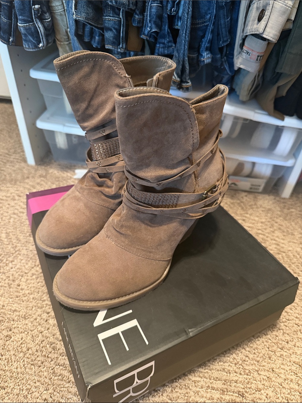 Slouchy, brown  ankle boots